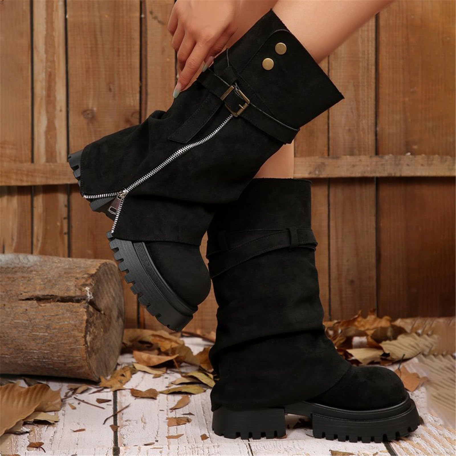 Botines mujer talla grande cómodos Botas otoño con de nuevas estilo