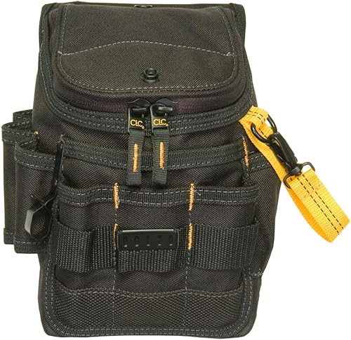 Miniatura 3 de CLC Custom Leathercraft 1524 Ziptop Utility Pouch, Mediana, Negro, 11 Bolsillos