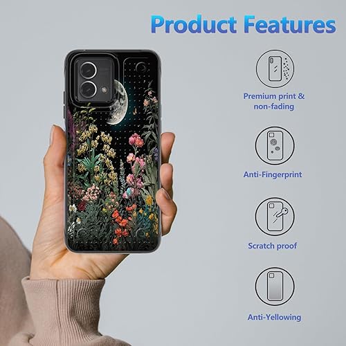 Miniatura 3 de Funda para Moto G Stylus 5G 2023 con protector de pantalla, a prueba de golpes, 2 en 1, parte trasera duradera de policarbonato duro texturizado y