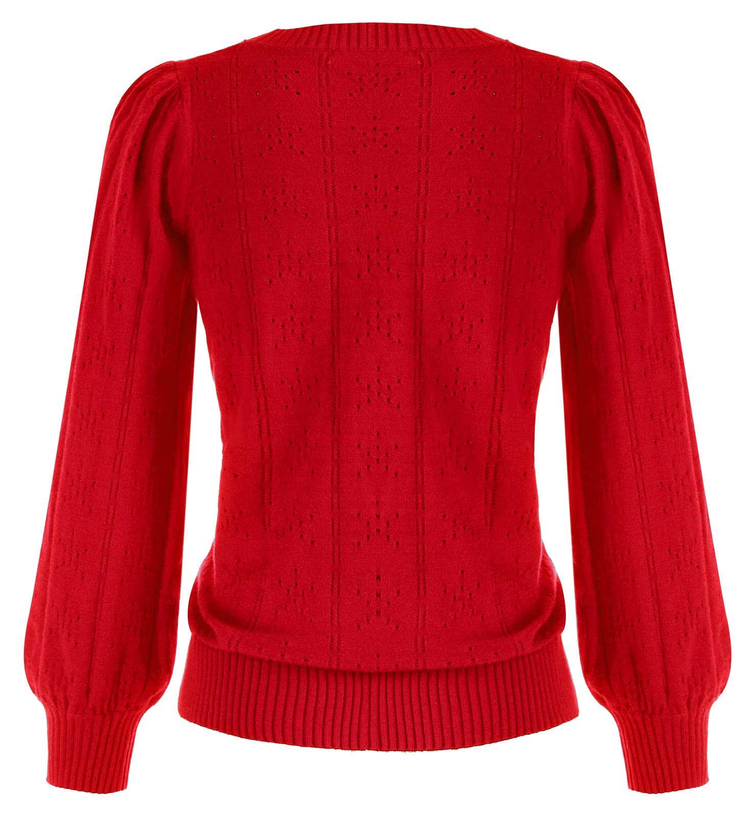 GRACE KARIN Maglia Elegante Donna a Manica Lunga con Scollo a Rotondo Tinta Unita