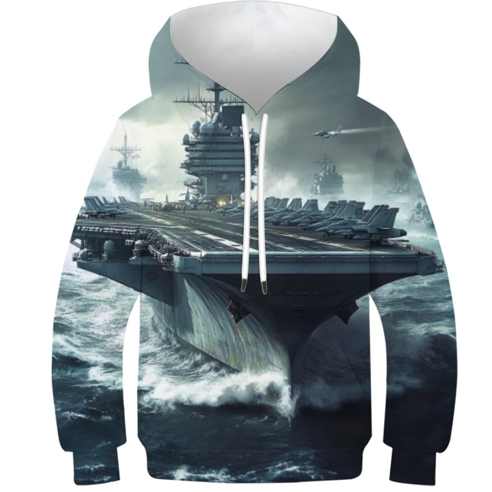 Sweat à capuche enfant skeleton imprimé 3D manches longues pull souple anti-irritation - 8