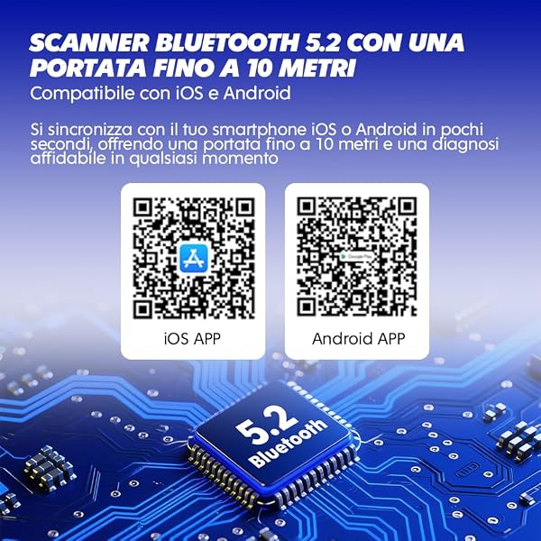 Sparco Dispositivo di diagnosi per auto multimarca OBD2 Scanner Bluetooth 5.2 per iOS e Android Lettore di codici di errore DTC Cancellazione dei guasti del motore Monitoraggio in tempo reale - 4