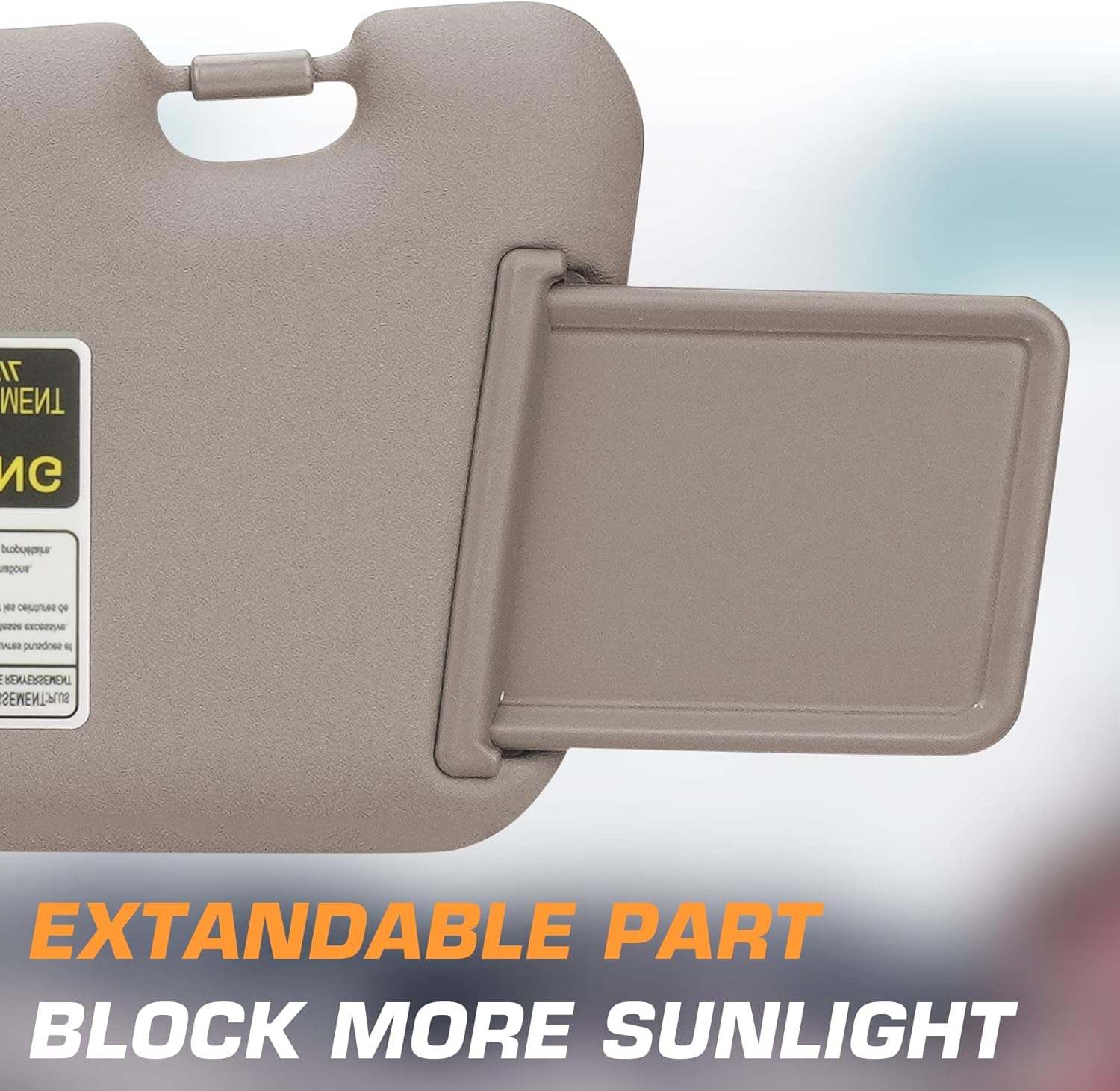 TadaMark Left Driver Side Sun Visor Fit for Toyota Highlander 2008 2009 2010 2011 2012 2013 Beige with Light Replace # 74320-48500-B0