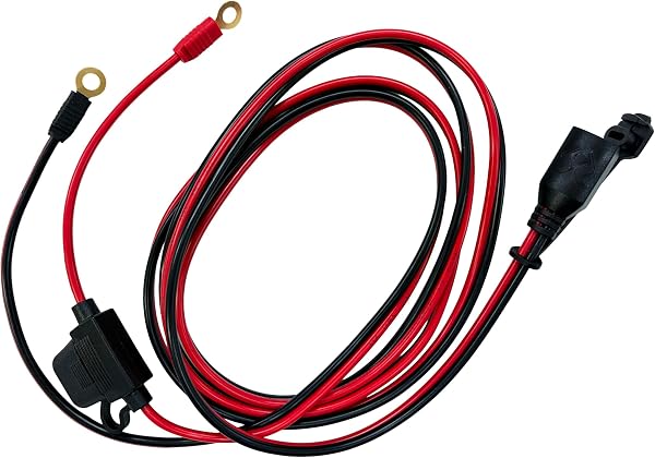 CTEK用(シーテック) バッテリーチャジャー用コネクションリード互換ケーブル ヒューズ付き 2m コンフォートコネクト エクステンション Jusby (2m(2000mm)) - 1