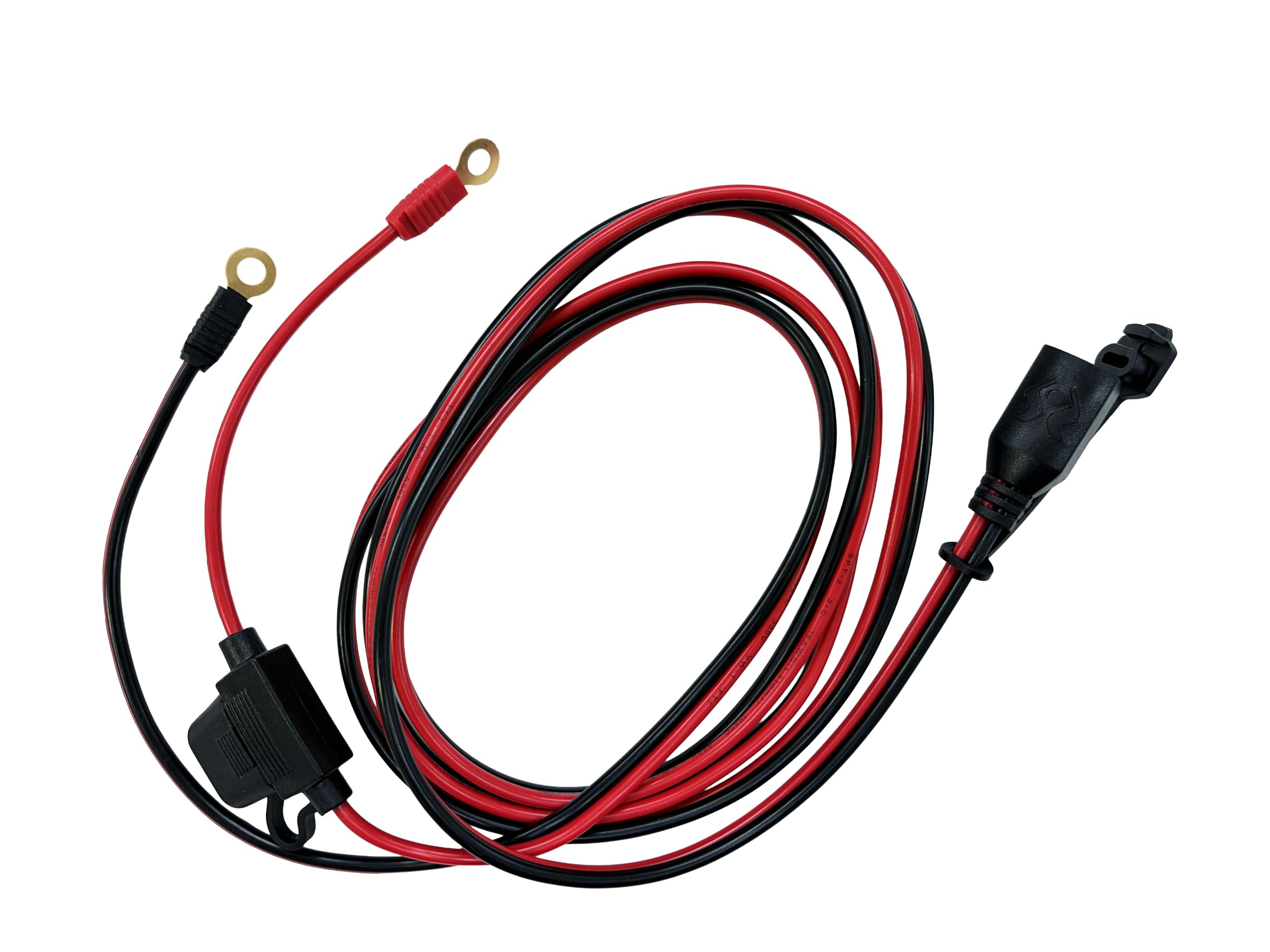 CTEK用(シーテック) バッテリーチャジャー用コネクションリード互換ケーブル ヒューズ付き 2m コンフォートコネクト エクステンション Jusby (2m(2000mm))