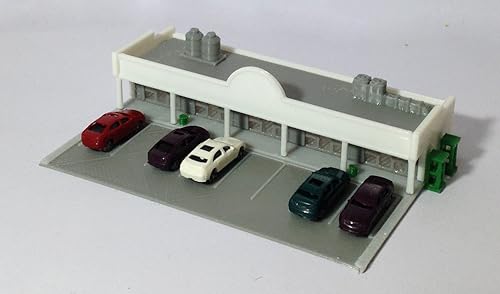 Outland Models Tren Centro Comercial/Centro Comercial con Estacionamiento y Coches Escala Z