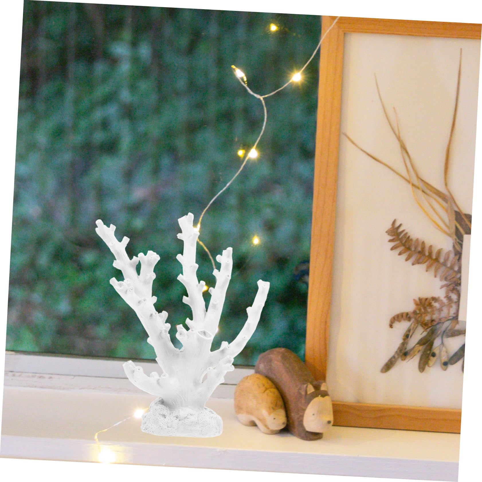 Cabilock Adornos de Coral de Resina de Estilo Mediterráneo Decoración Artificial para Acuario Adorno Paisajístico para Peceras para Entrada y Sala de Estar