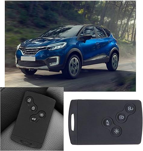 Miniatura 4 de Carcasa de repuesto para llavero de automóvil de 2 botones de 4 botones con llaves, funda inteligente para mando a distancia compatible con Renault