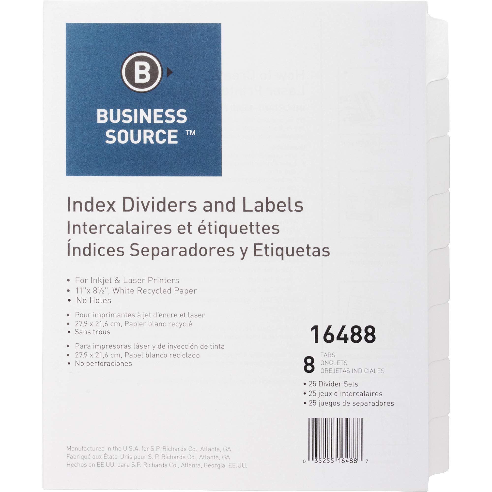 Business Source Set di divisori non perforati (16488)