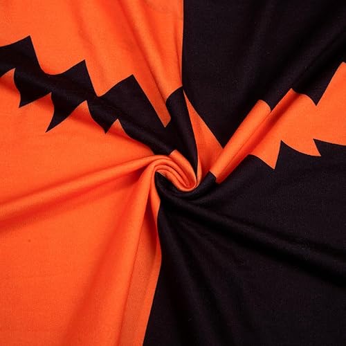 Miniatura 8 de Camisa de calabaza de Halloween para mujer, con cara de farol, media cremallera, camiseta con estampado de calabaza de otoño