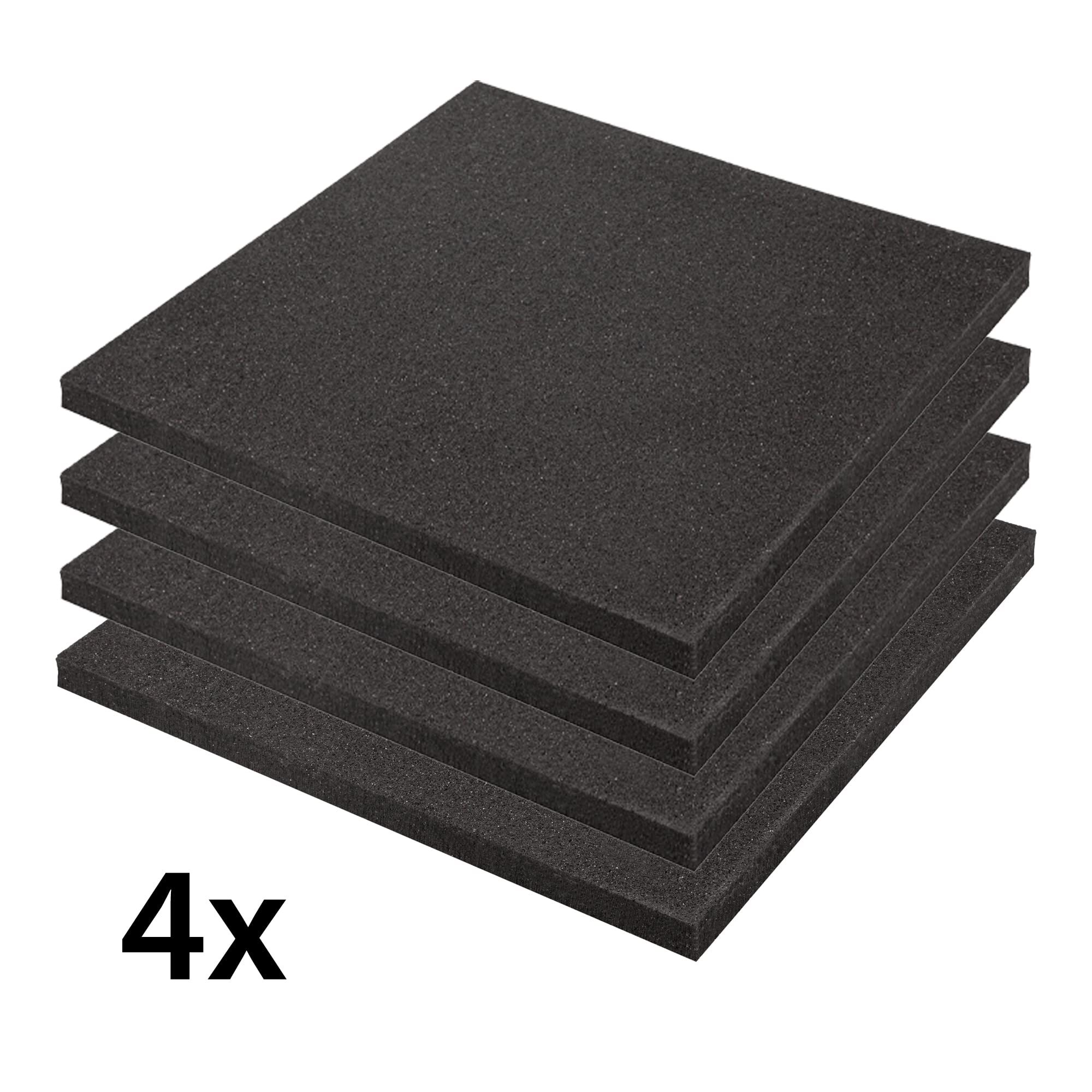 KingsBox Tappeto Palestra, Pavimento Gommato Palestra Royal 4Pcs 50x50x2 cm per Home Gym, MADE IN EUROPE, Tappeto Fonoassorbente Protettivo, Durevole, Antiurto, Resistente all'Acqua, Multiuso