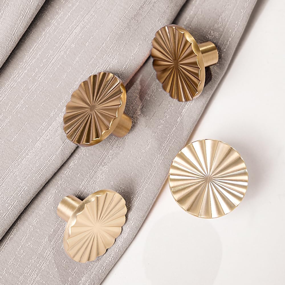 HARPOON 10 Pack 1.45 Inch Kitchen Cabinet Knobs,Modern Cabinet Bar Pulls,Drawer Handles Classic Home Furniture Hardware Champagne Bronze