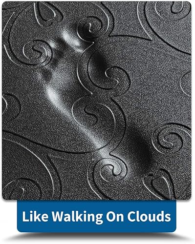 Miniatura 2 de Alfombras de cocina con diseño floral y anti-fatiga para casa de 12 pulgadas de grosor, antideslizantes, alfombras de cocina y esteras de espuma en