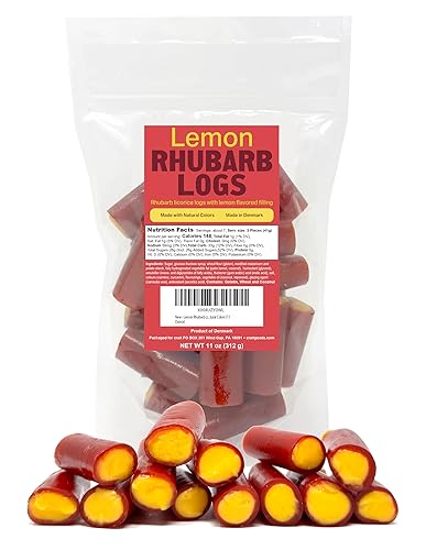 Lemon Rhubarb Licorice Logs, Rhubarb Candy with Tangy Lemon Filling,