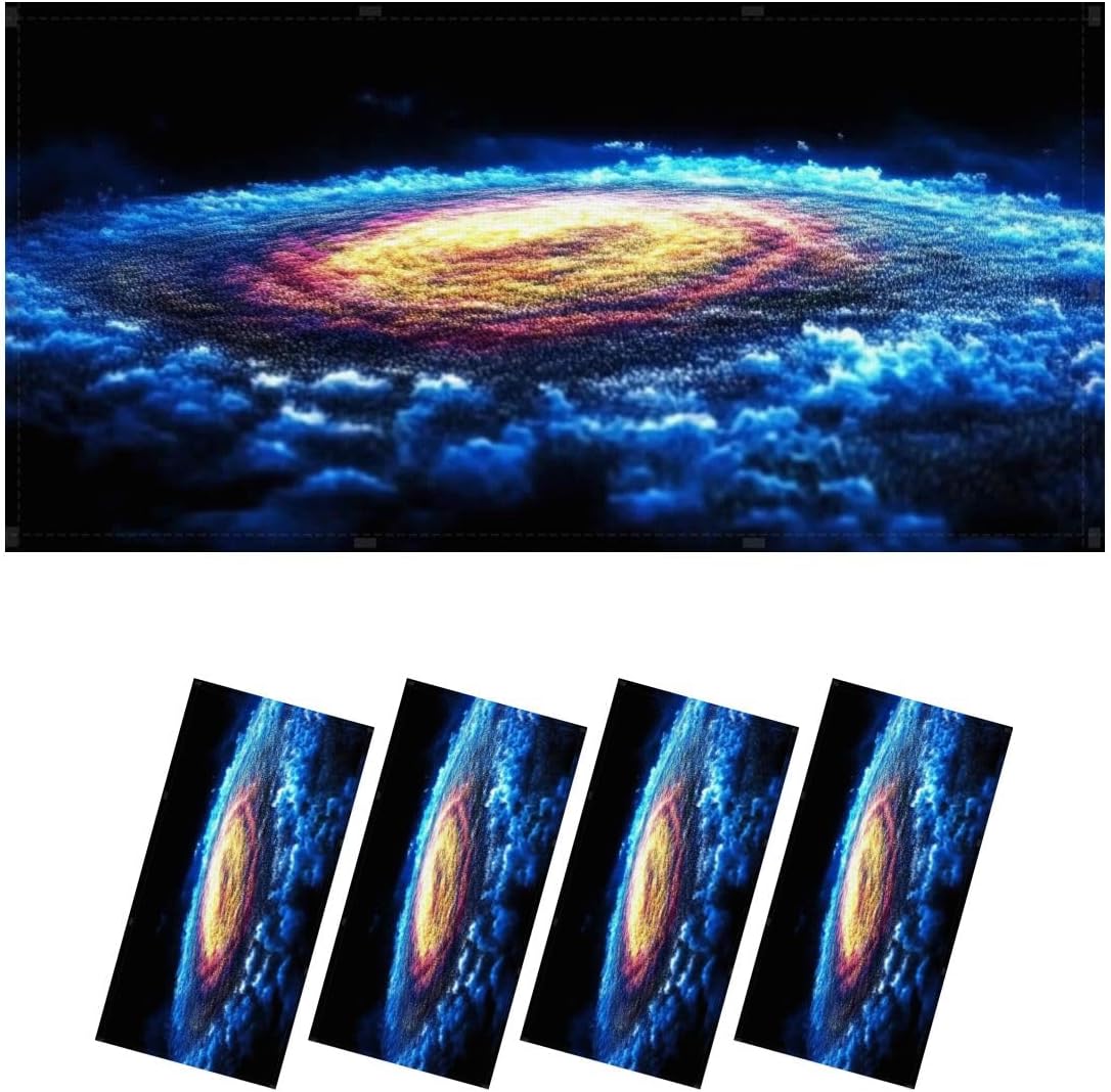 Fluorescent Light Covers for Ceiling Lights Outer Space Universe Nebula Easy to Install Magnetic Light Filter for Classroom Office Hospitals School Home Decor