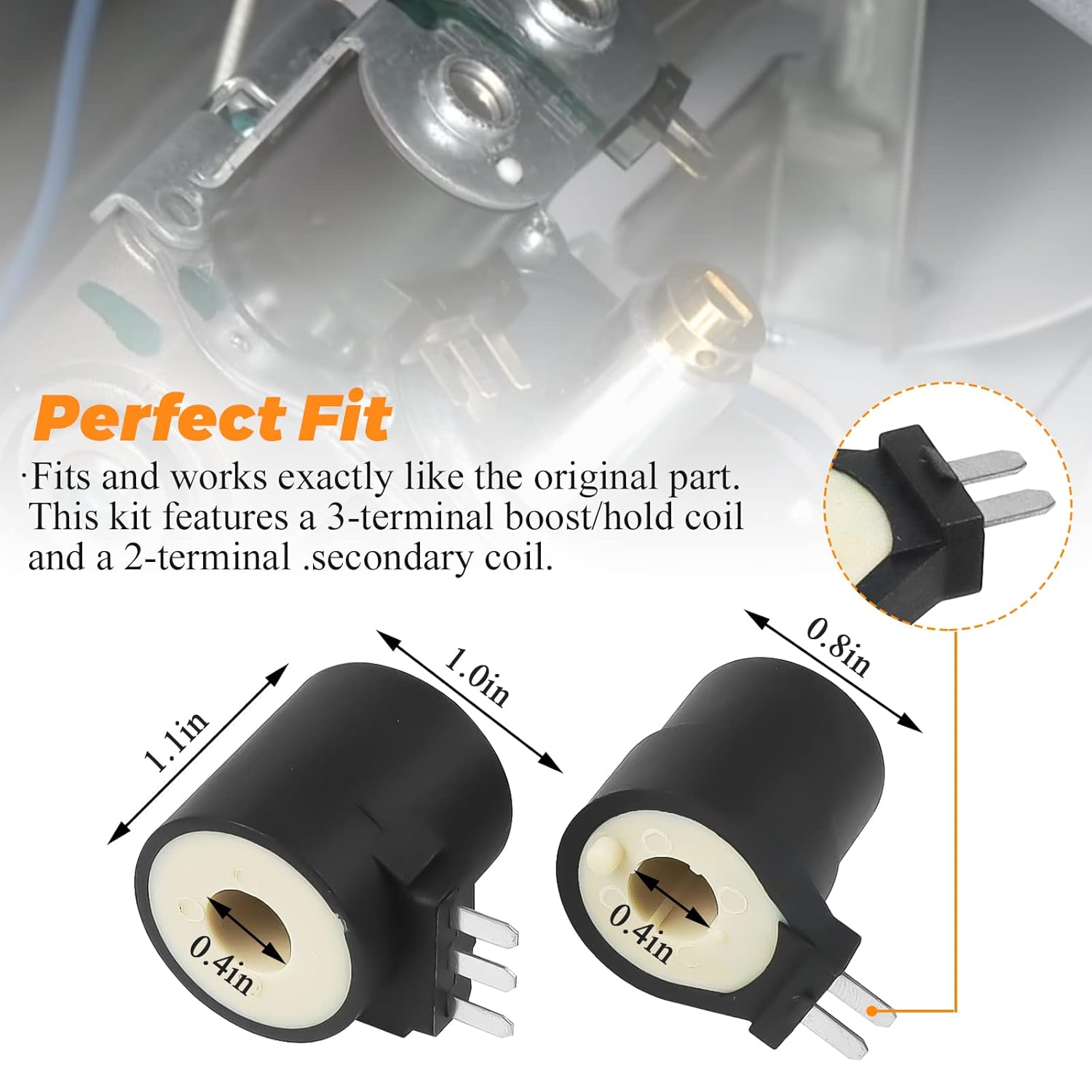 UPGRADED Gas Dryer Repair Kit WP338906 338906 Gas Dryer Flame Sensor 279311 Igniter 279834 Gas Valve Solenoid Coils by Blutoget- Fit for Whirlpool Ken-More Dryers- Replaces WP338906 AP3094251 PS334310