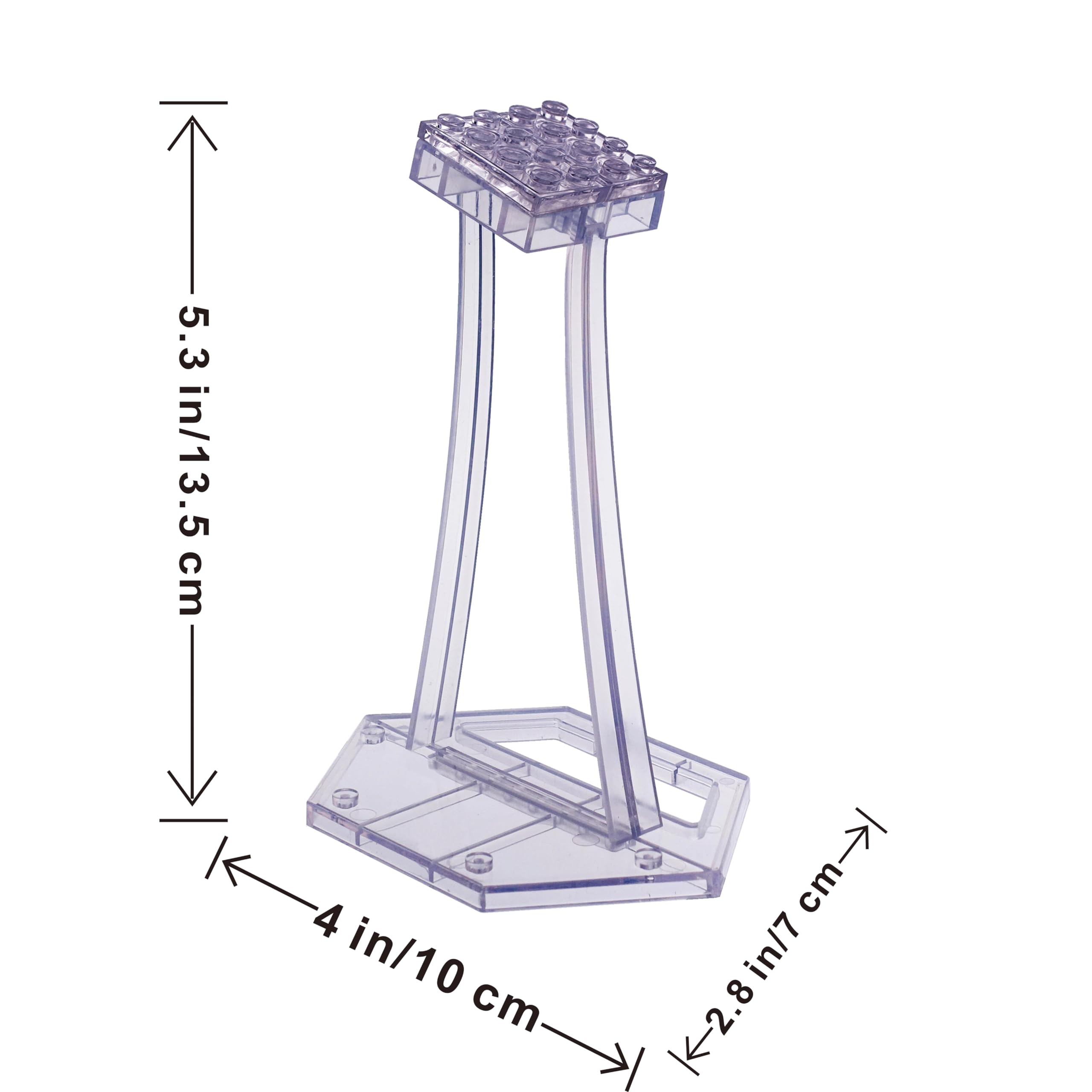 Display Stand for LEGO 75292 75315 75300 TIE Fighter, 75325 Mandalorian N-1 Starfighter Kit, 75402 ARC-170 Starfighter, for Plane Building Brick Toys etc. Angle Display, Plastic Transparent Display Stand only.