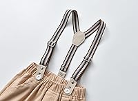 Vista 5 de Conjuntos de pantalones para bebés niños de Boarnseorl, conjuntos de caballero para niños pequeños, camisa de manga larga para bebé + pantalones +