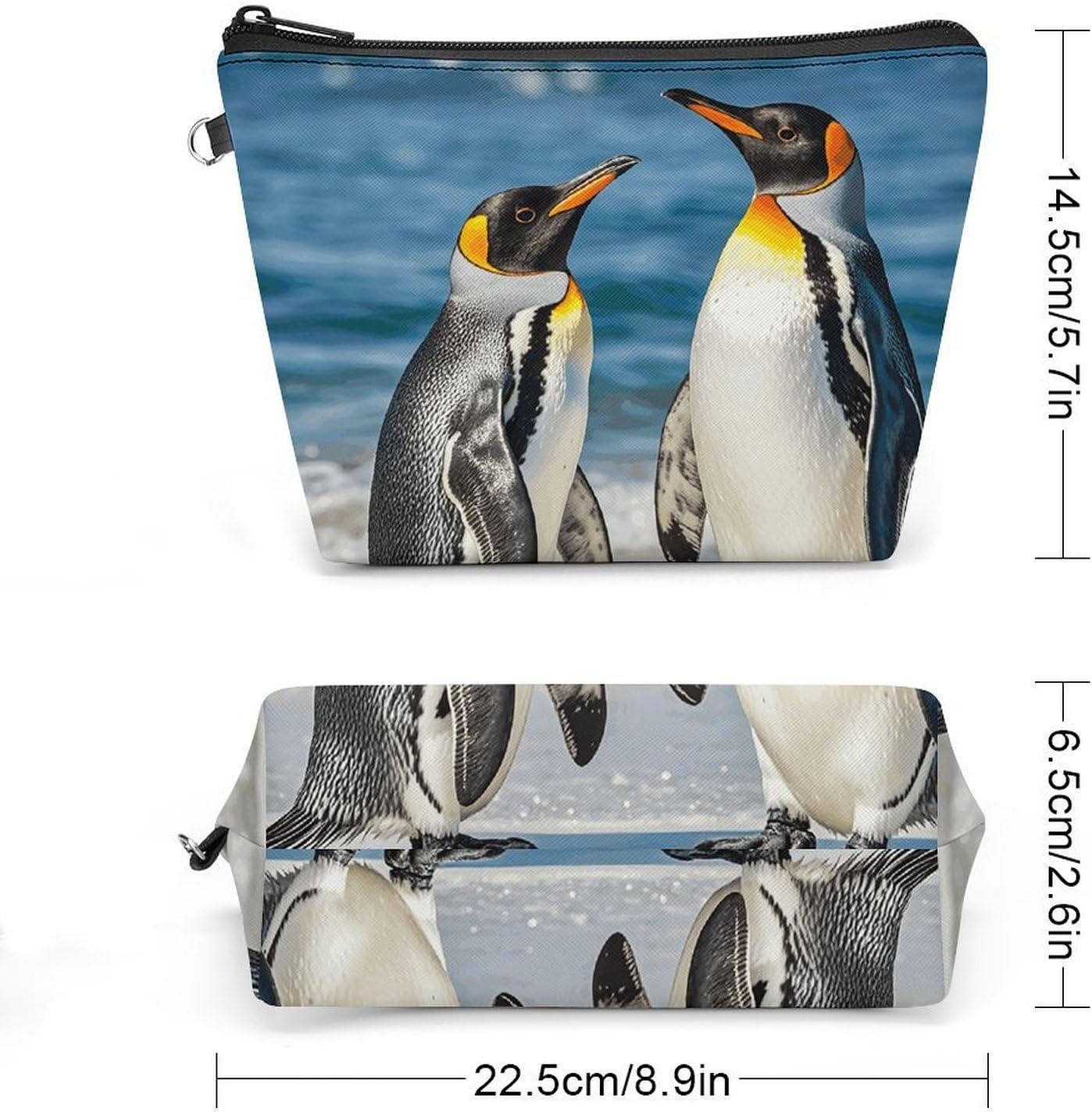 Penguin And Sea Travel Makeup Bag Large Capacity Toiletry Bag image 2