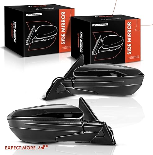 Miniatura 8 de A-Premium Par (2) espejos eléctricos para puerta del conductor y del pasajero, compatible con Honda Civic 2016-2021, retrovisor exterior plegable