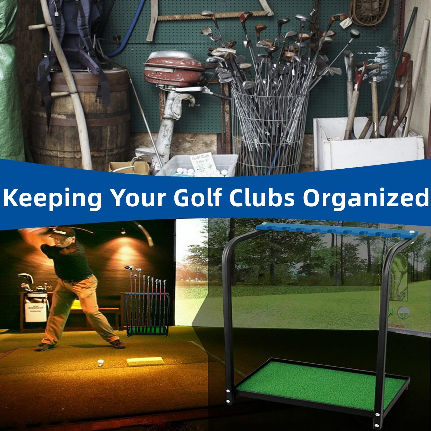 Snapklik.com : Golf Club Rack, Acrylic Golf Club Organizer Golf Putter ...