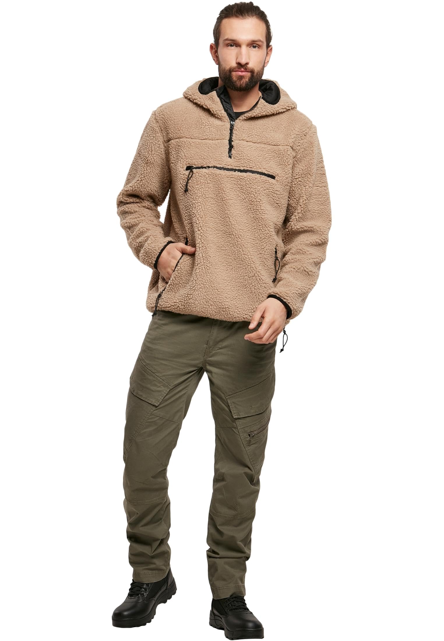 Brandit Teddy Windbreaker Uomo Giacca a Vento Nero