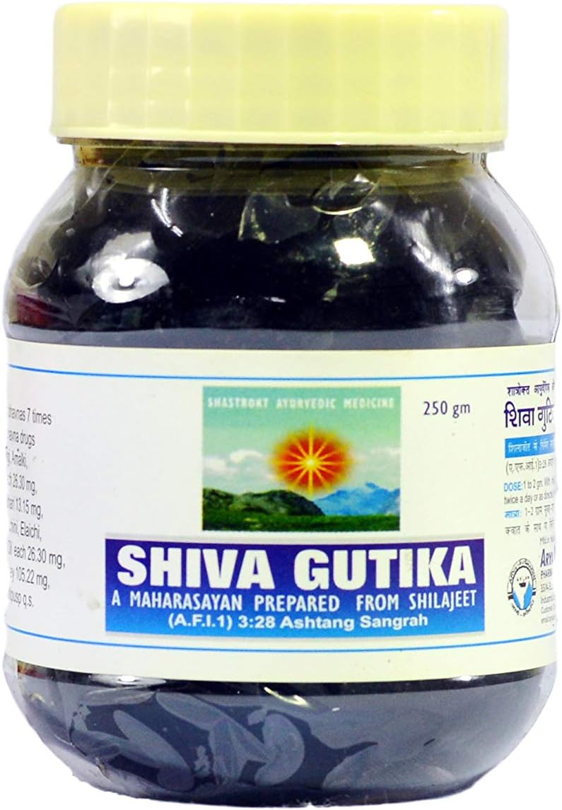 Arya Aushadhi's Shiva Gutika - Anti Oxidant rich, Good for Metabolism, Health Tonic, Supplement for Immunity. (250 Gram)
