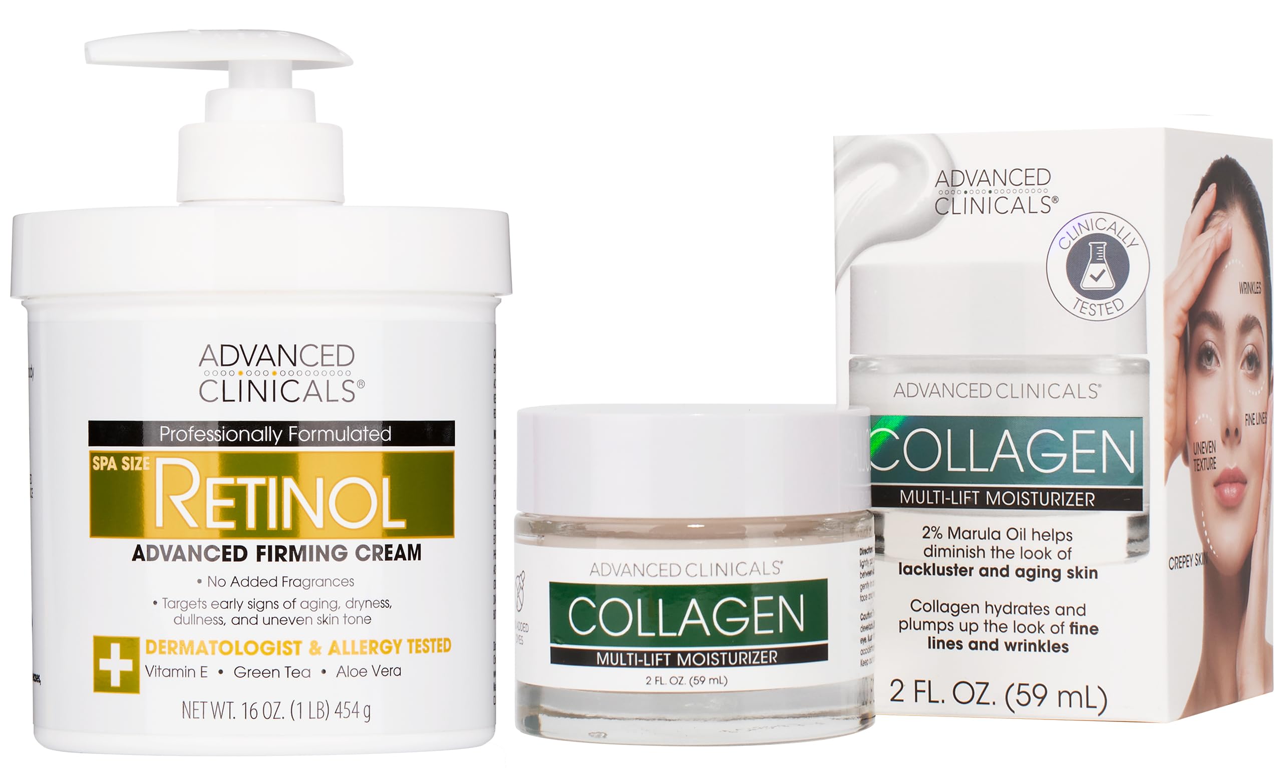 Amazon.com: Advanced Clinicals Advanced Retinol Cream + Collagen
