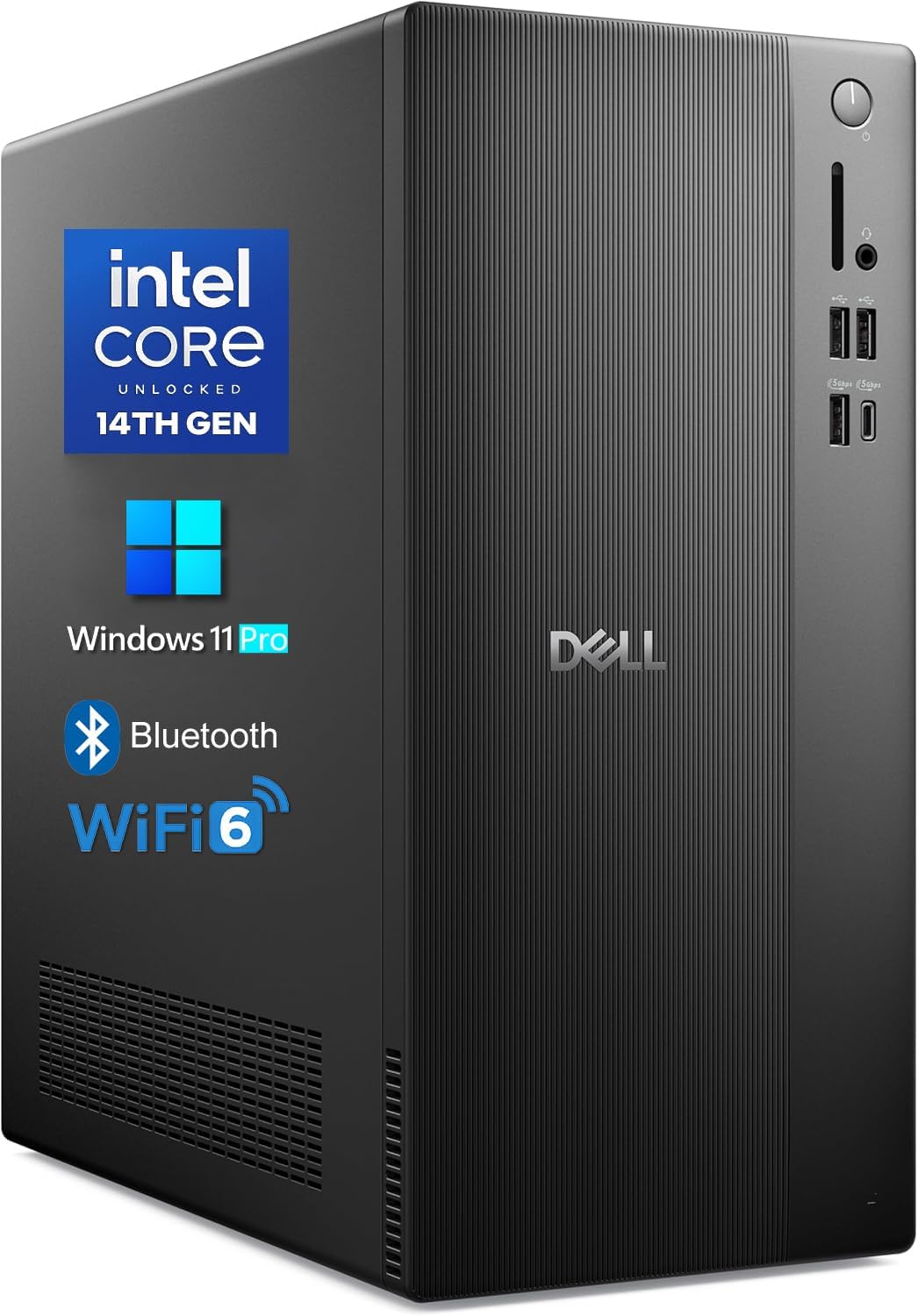 2026 Edition Tower Desktop Computers, 8GB DDR5 RAM, 512GB PCIe SSD | Copilot AI, Intel Core i3-14100, Windows 11 Pro, WiFi 6, Bluetooth, DisplayPort, HDMI, Type-C, for Business & Home