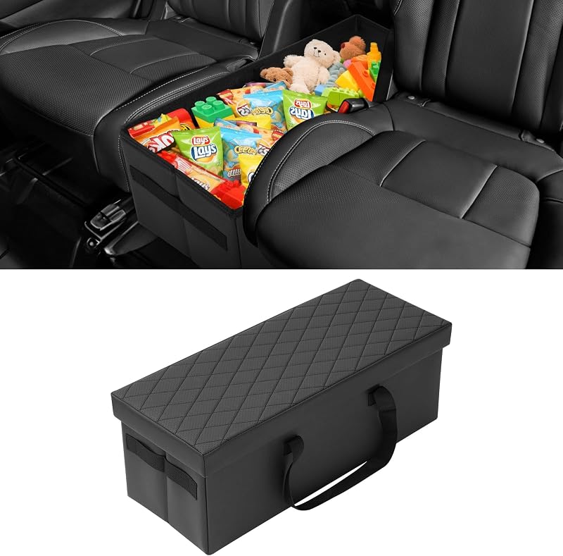 Organizador de Encosto de Banco Shademax para Subaru Ascent 2019–2026, Caixa Organizadora Dobrável com Divisórias Removíveis, Preto