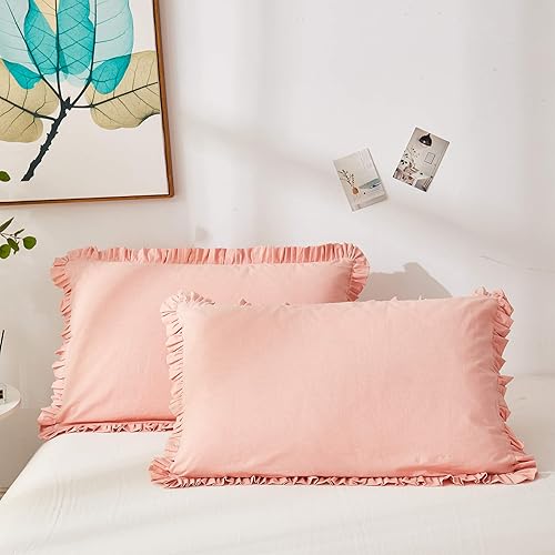 Miniatura 6 de Softta Juego de ropa de cama con lazo de retazos rosados, tamaño individual XL, 3 piezas, juego de funda de edredón para niñas, con volantes,
