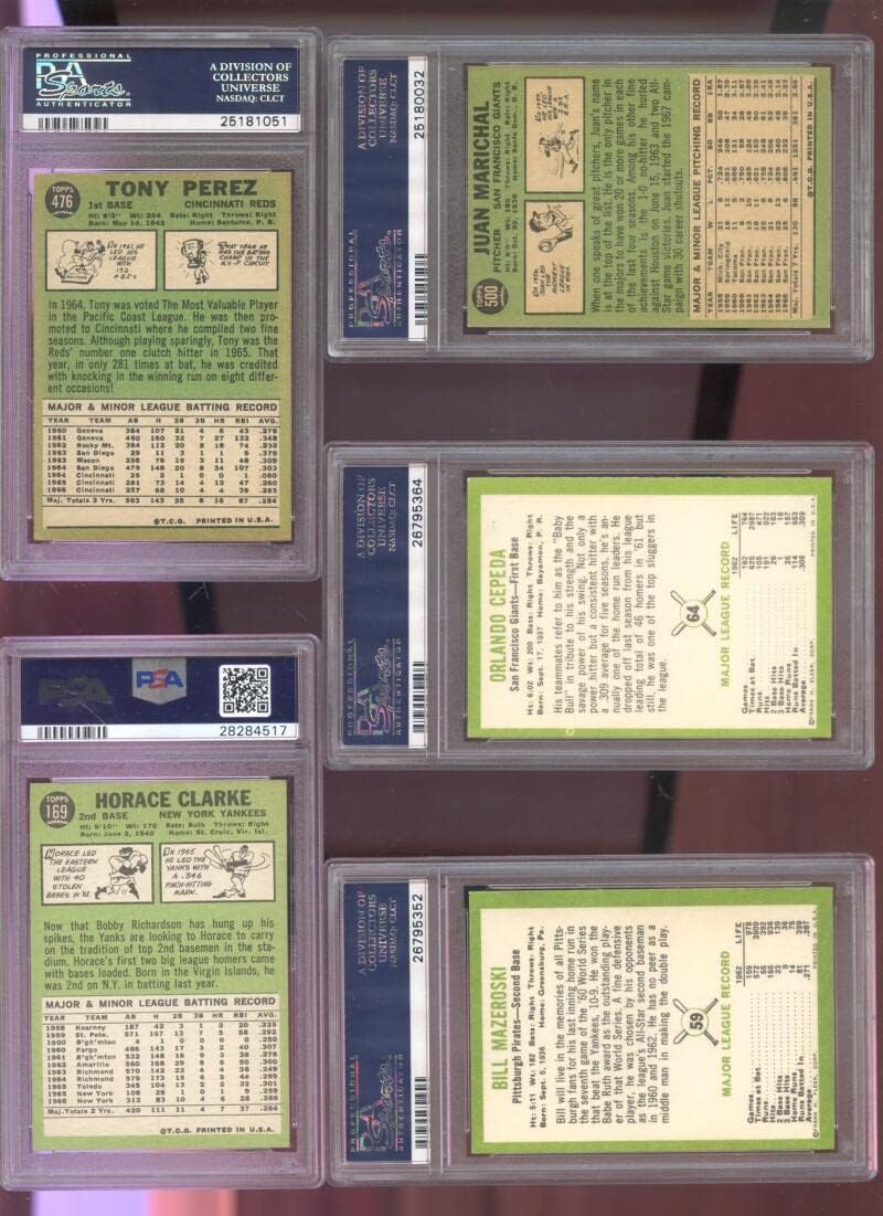 1967 Topps #476 Tony Perez Cincinnati Reds PSA 5 Graded Baseball Card MLB