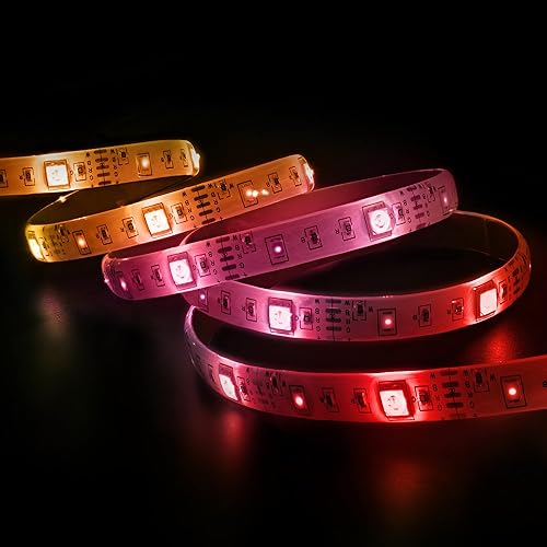 Miniatura 5 de Monster LED 16.4ft Smart Sound Reactive Multi-White Tira de luz LED para interiores con control de aplicación móvil, Xtreme fácil montaje