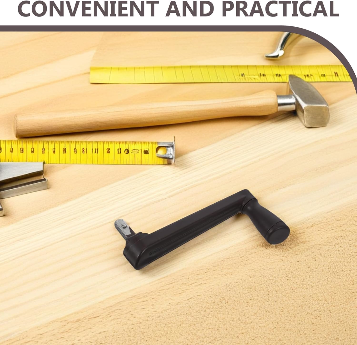 DOITOOL Patio Umbrella Crank Handle Replacement Universal Outdoor Umbrella Accessory Easy to Install for Beach and Garden Umbrellas 5.5In