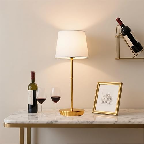 Miniatura 7 de lámpara de mesa recargable, lámpara de escritorio inalámbrica con batería de 5000mAh, bombillas RGB magnéticas regulables y control remoto, lámpara