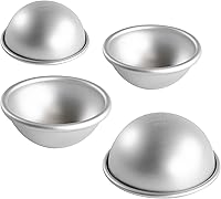 Vista 6 de Fat Daddio's - Molde para tarta hemisferio, 5 x 2.5 pulgadas, color plateado