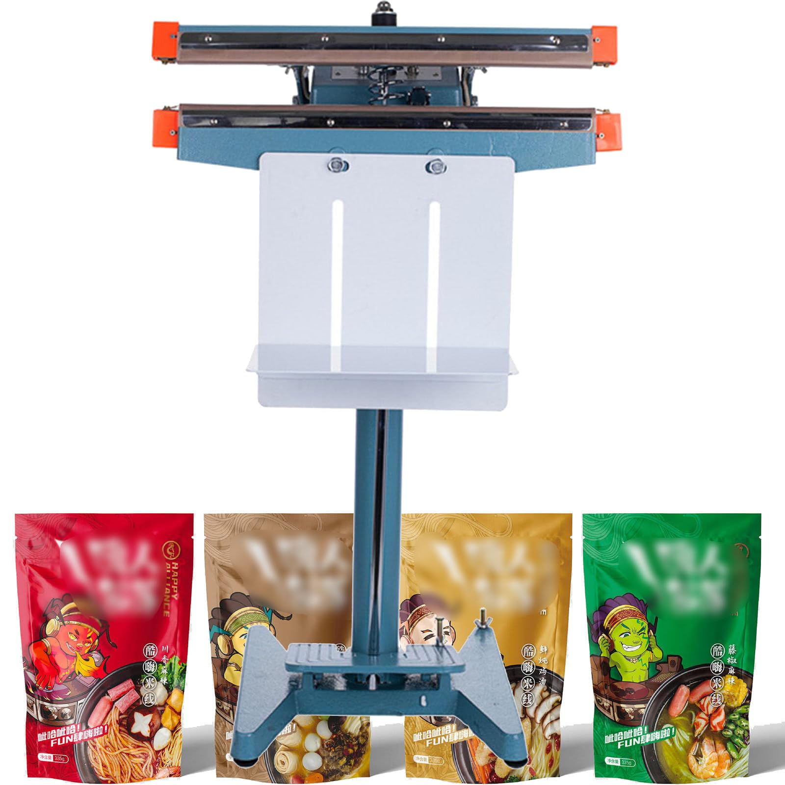 IUokLU Sealing Foot Pedal Impulse Sealer,Aluminum Legs Mylar Bag Heat Sealer,Sealing Time 0.2-2S,Sealing Width: 5Mm,Seal Length 350/450/650/800Mm-A-450mm (B 350mm)