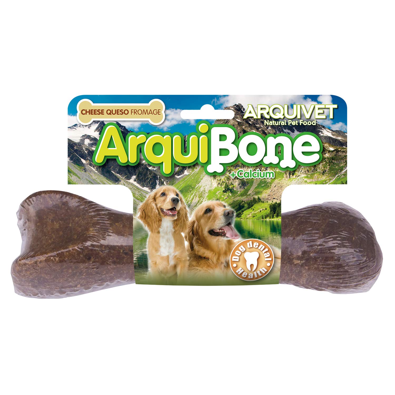 ARQUIVET Pack 12 unità - Arquibone formaggio 20 cm - 265 g - ossi per cani - snack per cani