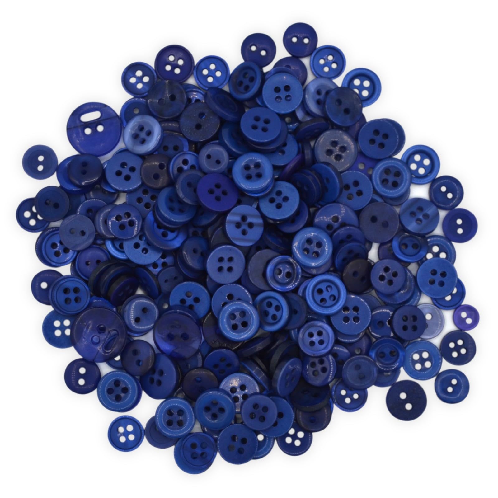 celloexpress Tiny Buttons - Single Colours Small Sizes Mini Crafts Sewing Card Embellishments (Royal Blue, Pack of 250g) — image 1