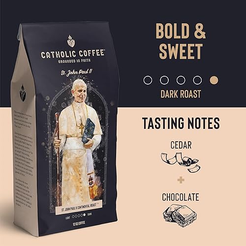 Miniatura 3 de St. John Paul II Peruvian Dark Roast Catholic Coffee (molido) 12 onzas