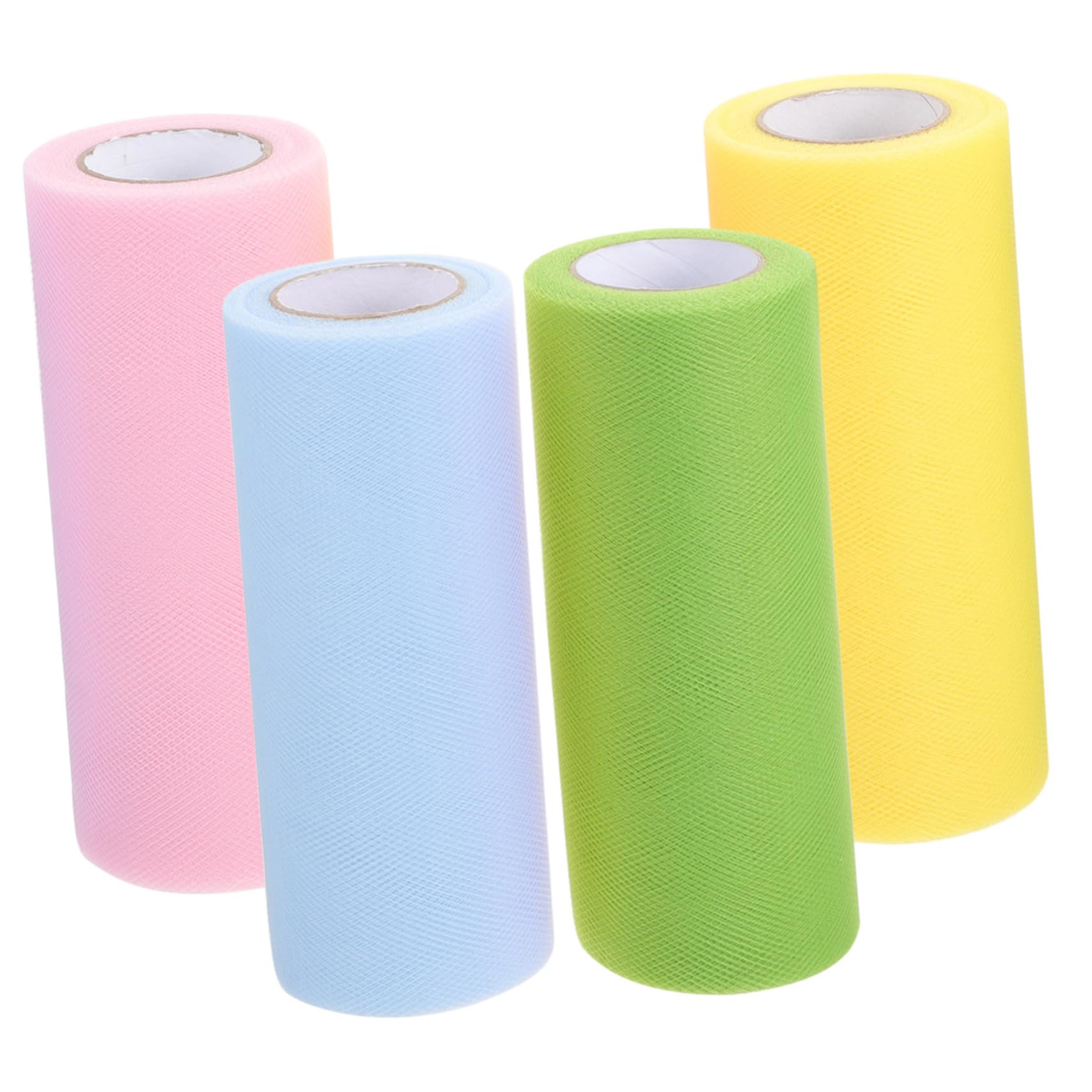 Uonlytech 5 Sätze Tüllband Pastellfarben Dekoratives Organza Material Für Diy Hochzeiten Partys Und Bastelprojekte Einfache Handhabung Und Vielseitige Verwendung 4 Rollen * 5