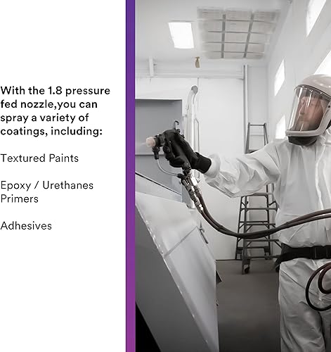 Miniatura 6 de 3M Performance Pressure HVLP Kit de recambio de cabezal atomizador 26818, tamaño 1.8, transparente, para uso pistola pulverizadora industrial