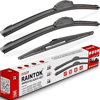 RAINTOK Windshield Wiper Blades Replacement for 2004 2005 2006 Lexus RX330 / 2007 2008 2009 Lexus RX350 / 2006 2007 2008 L...