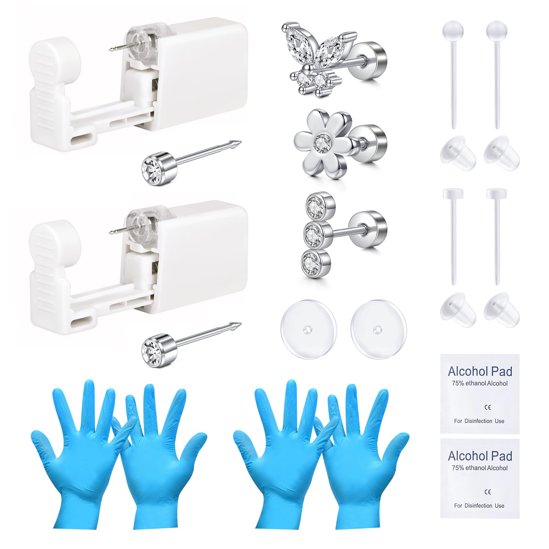 VFUN Pistola Per Fori Per Orecchio, Usa E Getta, In Oro E