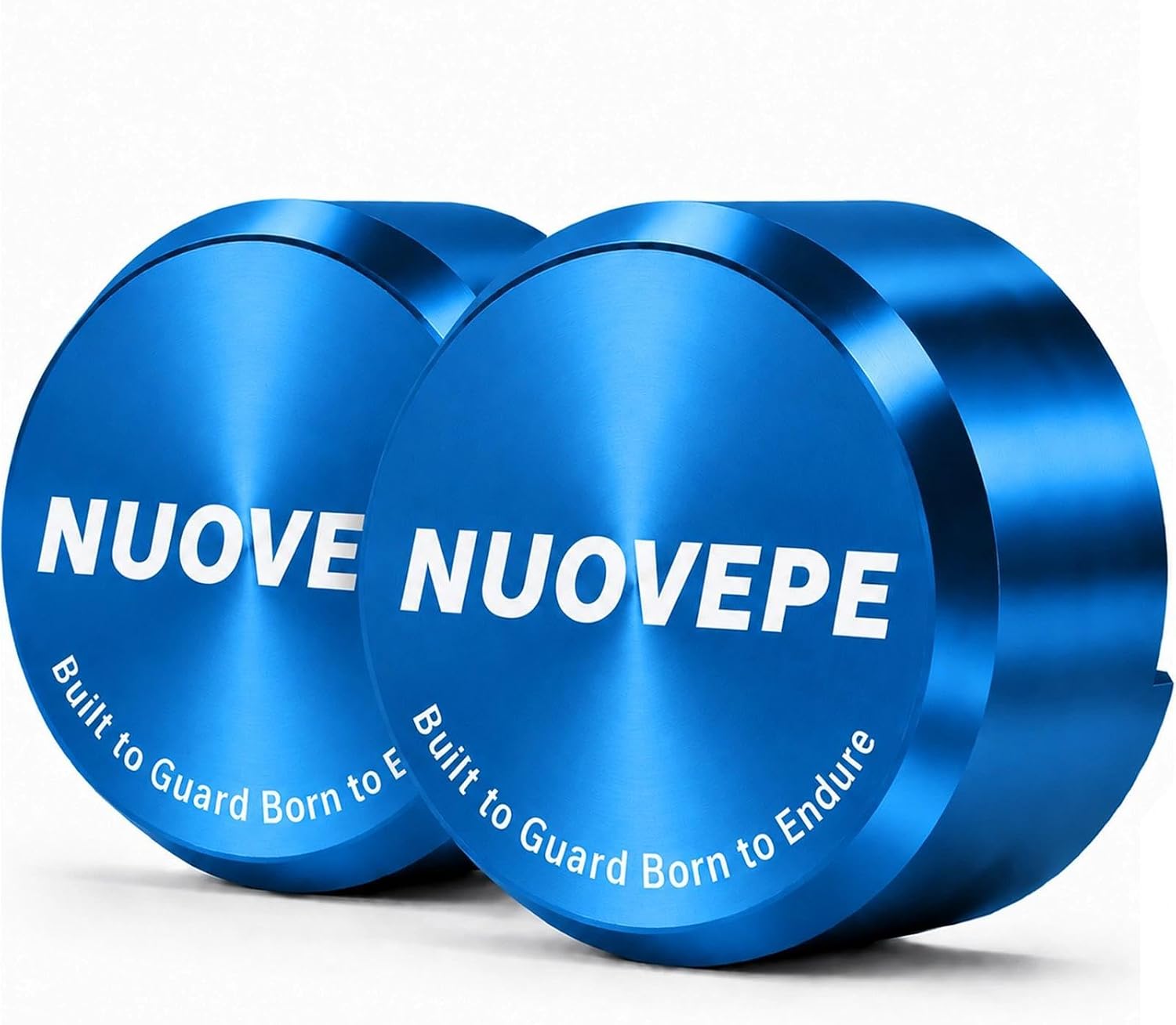 2 Pack Keyed Alike Puck Locks for Trailer Door Hasp - Blue