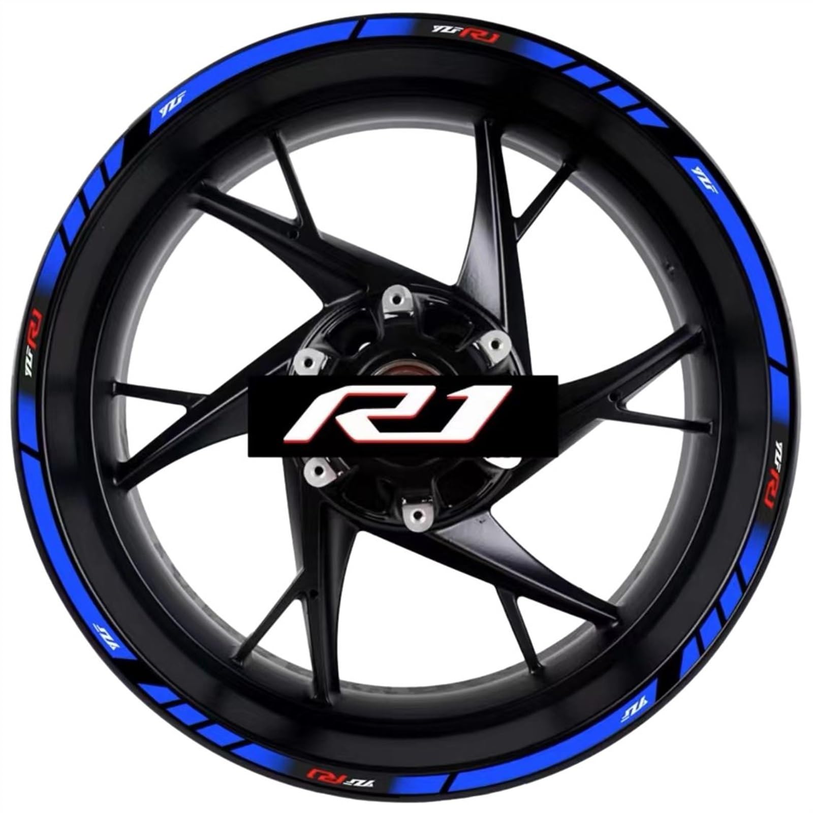 Applique for for YZFR1 Motorcycle Decal Set Decorative Wheel Hub for YZF R1 Wheel Rim Reflective Waterproof Sticker(A6,A)