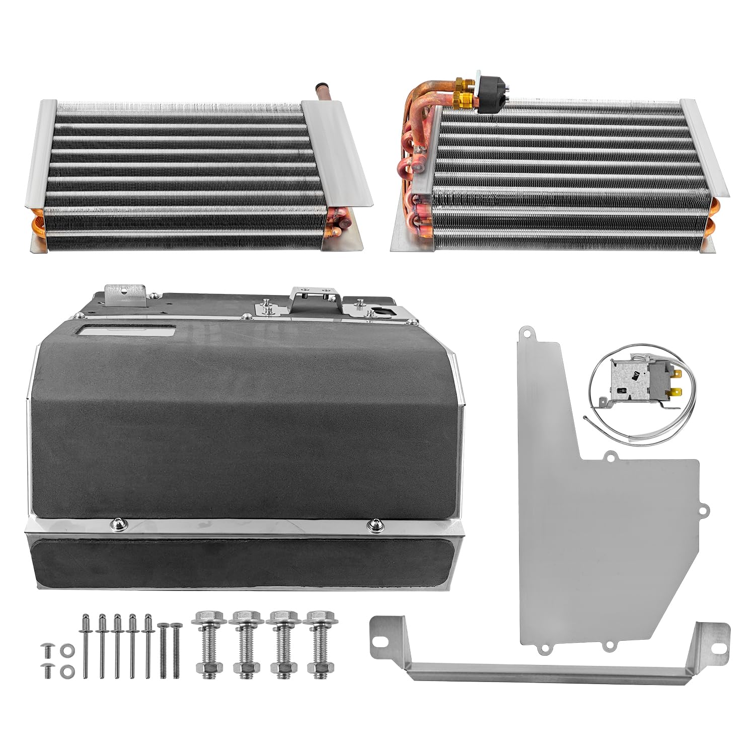 f31-10361 Stainless Steel AC Heater Box Assembly Fit for Kenworth W900 Collection, T600, T600B, T660, T800 Includes All Parts HVAC Box Air Conditioning Heater Box Replace# F31-1064-11112, F31-1036-1