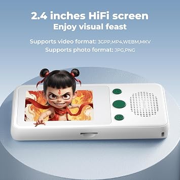 TIMMKOO A5 MP3 Player for Kids, 2.4 Touch Screen MP3 Player with Bluetooth, No WiFi, 65H Playback Portable Music Player with Speaker, Support Up to 128GB TF Card