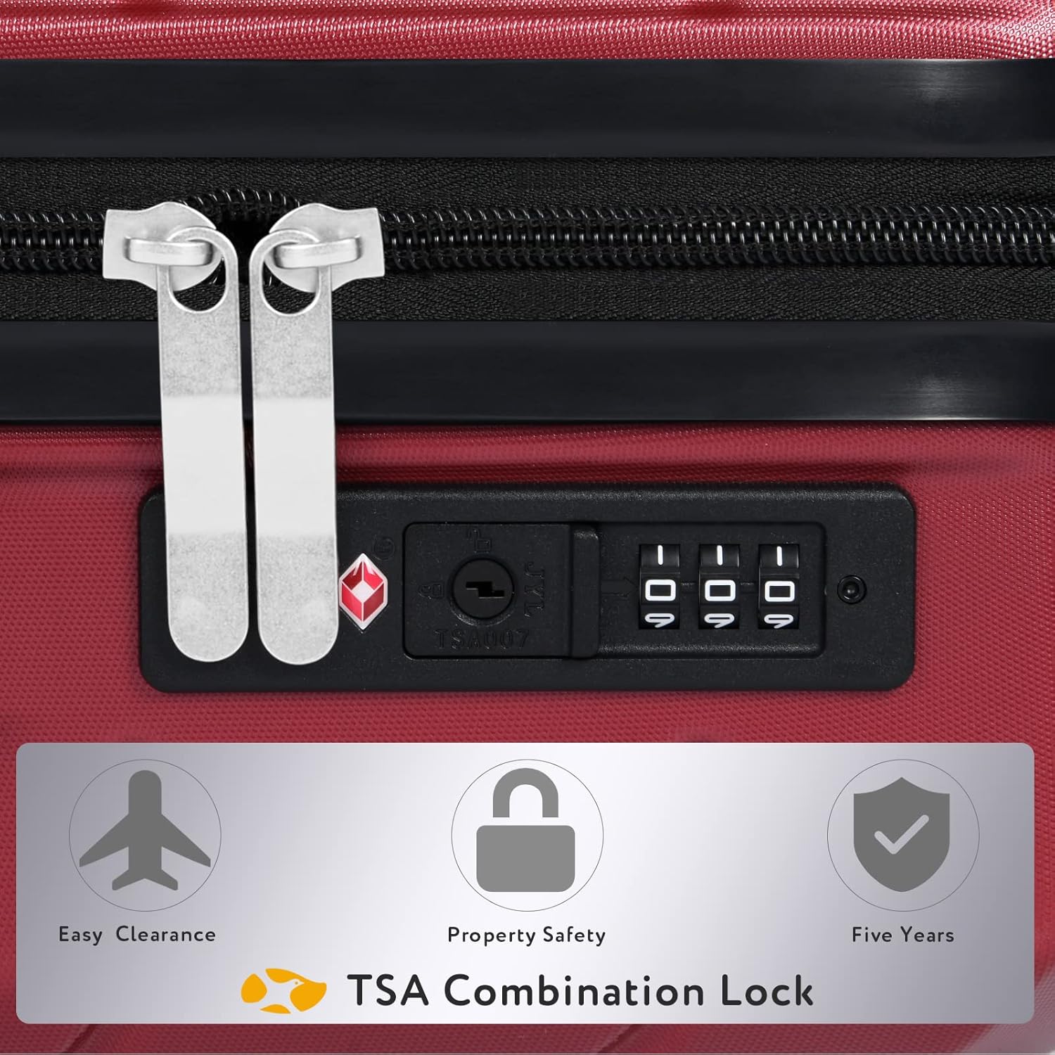 review MGOB Luggage Sets Expandable, Built-In TSA Lock, PC + ABS Hard Case Luggage Suite Case with Spinner Wheels Lightweight Travel Luggage(Wine Red, 20/24/28)