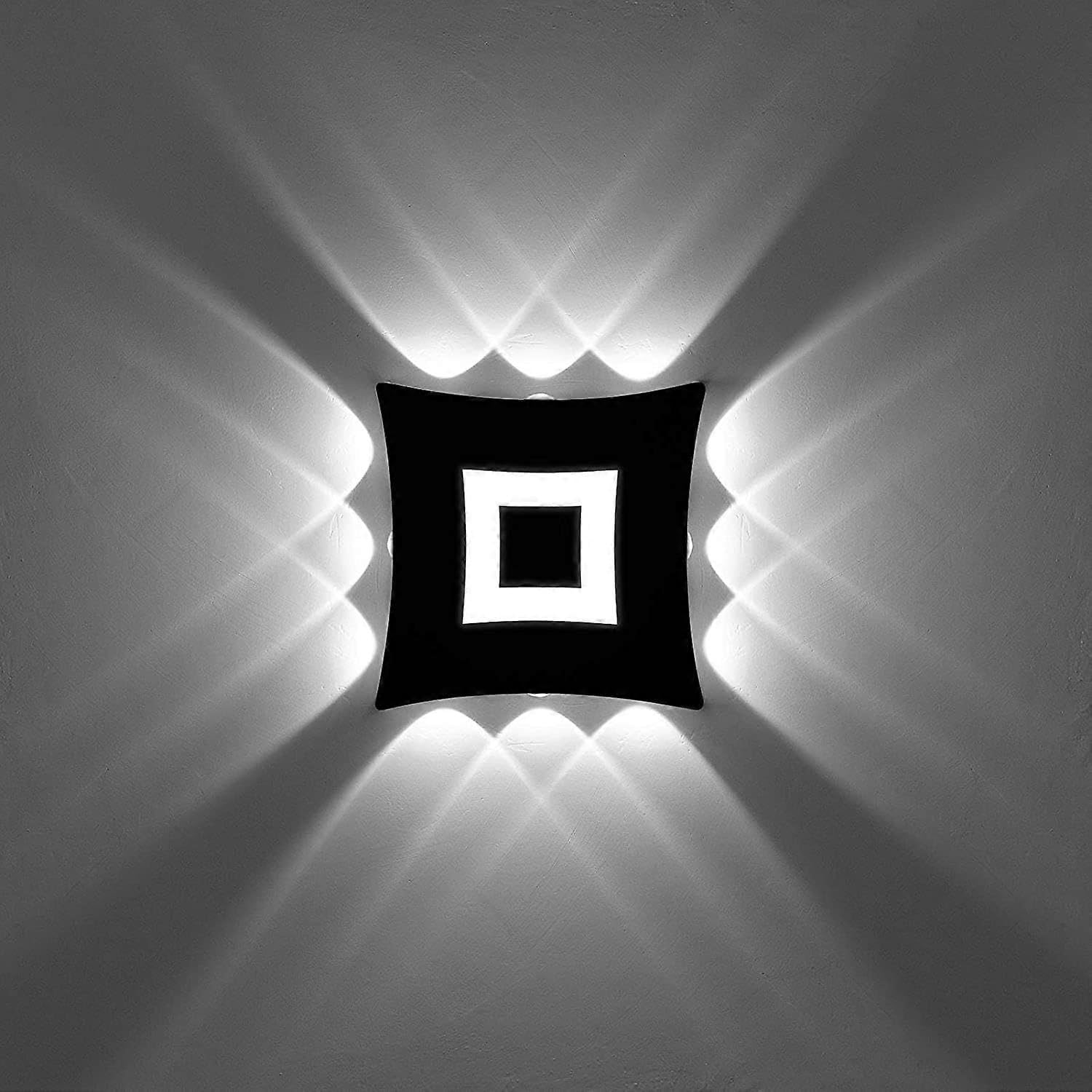 JOYHAPPST Dww-18W Modern LED Wall Lamp, Aluminium Wall Sconce, Indoor/Outdoor LED Wall Light for Living Room, Bedroom, Bathroom, Hallway, Staircase, Entrance, P